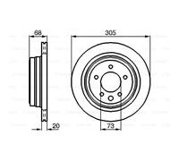 BOSCH 2X Disque De Frein Arrière 305 Ventilé Intérieur Ventilé Pour Jaguar XK8