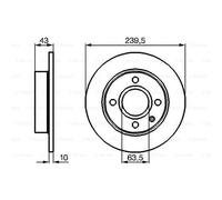 BOSCH 2X Disque De Frein Avant 2388 Complet Pour Ford Fiesta III GFJ Escort V