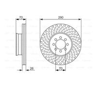 BOSCH 2X Disque De Frein Avant 290 Ventilé Pour Mercedes-Benz Sprinter 4-T