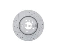 BOSCH 2X Disque De Frein Avant Ø338 Mm Fendu/Perforé Pour BMW 1Er E87 116I