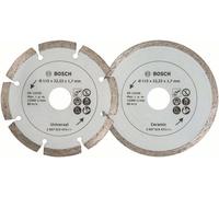 Bosch 2x disques à tronçonner diamantés pour carrelage et matériaux de construction, diamètre : 115 mm - 2607019478
