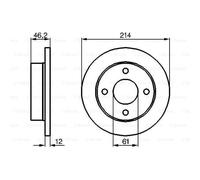 BOSCH 2X Disques De Frein Entièrement Huile 0 986 478 389