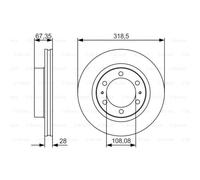 BOSCH 2x Disques De Frein Ventilés Huile 0 986 479 R46