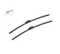 Bosch Balais d'Essuie-Glace Plats Aerotwin Retrofit AR657S, Longueur: 650mm/650mm - 1 Paire de Balais avant