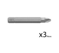 BOSCH 3 embouts de vissage court et long pour vis a empreinte Pozidriv - Longueur 51 mm