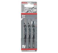 Bosch 3 x Lames de scie sauteuse T 144 D Speed for Wood (pour Bois tendre, coupe droite, Professional Accessoire Scie sauteuse)
