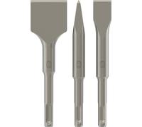 Bosch 3x Coffret de burins PRO SDS plus-4C, burin court, 3 pièces (pour Béton, Brique, Ø mm, Professional Accessoire Marteau burineur, Marteau de démolition)