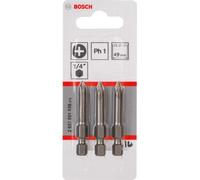 Bosch 3x embouts de vissage extra-durs, PH 1, 49 mm - 2607001526
