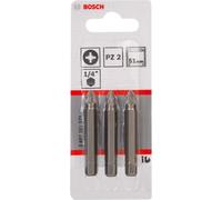 Bosch 3x embouts de vissage extra-durs, PZ 2, 51 mm - 2607001571