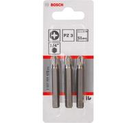 Bosch 3x embouts de vissage extra-durs, PZ 3, 51 mm - 2607001573