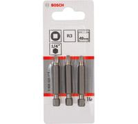 Embout de vissage extra-dur, R3, 49 mm, lot de 3, queue à six pans extérieurs 1/4\ Bosch 2608521116