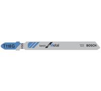 Bosch 3x Lames de scie sauteuse T 118 G Basic for Metal | pour Tôles en acier, Tôles en acier, Longueur 92 mm Professional Accessoire Scie sauteuse