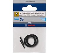Bosch 4x Kit anneau et goupille de retenue pour douille PRO Impact (2 x 73 mm,)