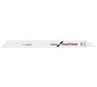 Bosch Lame de scie-sabre S 1122 HF – Flexible pour bois et métal – 225 mm – Lot de 5