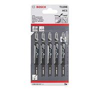 Bosch 5 x Lames de scie sauteuse T 119 B Basic for Wood (pour Bois tendre, coupe arrondie, Professional Accessoire Scie sauteuse)