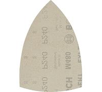 Bosch 50x Abrasifs réticulés EXPERT M480 (pour Peinture sur bois, Bois dur, Ø 100x150 mm, Grain 240, Professional Accessoire Ponceuse Multi)