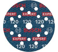 Bosch 50x Disc desandpaper EXPERT O780, 125 mm (pour bois dur, Paint sur bois, Ø 125 mm, grain 120, accessoires professionnels pour ponceuse excentrique)