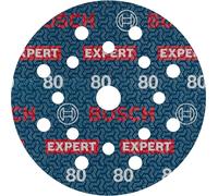 Bosch 50x Disc desandpaper EXPERT O780, 125 mm (pour bois dur, Paint sur bois, Ø 125 mm, grain 80, accessoires professionnels pour ponceuse excentrique)