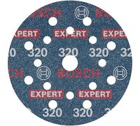 Bosch 50x Disque abrasif sur support plastique résistant et flexible EXPERT O780, 125 mm (pour Bois dur, Peinture sur bois, Ø 125 mm, Grain 320, Professional Accessoire Ponceuse excentrique)