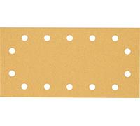 Bosch 50x Feuilles abrasives EXPERT C470 à 14 trous (pour Peinture sur bois, Bois dur, Ø 115x230 mm, Grain 80, Professional Accessoire Ponceuse excentrique)
