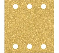 Bosch 50x Feuilles abrasives EXPERT C470 à 6 trous (pour Peinture sur bois, Bois dur, Ø 115x107 mm, Grain 40, Professional Accessoire Ponceuse excentrique)