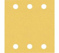 Bosch 50x Feuilles abrasives EXPERT C470 à 6 trous (pour Peinture sur bois, Bois dur, Ø 115x107 mm, Grain 120, Professional Accessoire Ponceuse vibrante)