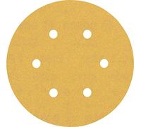 Bosch 50x Feuilles abrasives EXPERT C470 à 6 trous (pour Peinture sur bois, Bois dur, Ø 150 mm, Grain 180, Professional Accessoire Ponceuse excentrique, Ponceuse excentrique)