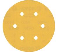 BOSCH Feuille abrasive EXPERT C470 a 6 trous, 150 mm, G 400, 50 pieces 2608900925