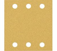 Bosch 50x Feuilles abrasives EXPERT C470 à 6 trous (pour Peinture sur bois, Bois dur, Ø 115x107 mm, Grain 60, Professional Accessoire Ponceuse excentrique)