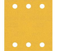 Bosch 50x Feuilles abrasives EXPERT C470 à 6 trous (pour Peinture sur bois, Bois dur, Ø 115x107 mm, Grain 240, Professional Accessoire Ponceuse vibrante)
