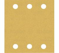 Bosch 50x Feuilles abrasives EXPERT C470 à 6 trous pour ponceuses vibrantes | pour Peinture sur bois, Bois dur, Ø 115x107 mm Grain 180, Professional Accessoire Ponceuse vibrante