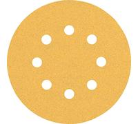 Bosch 50x Feuilles abrasives EXPERT C470 à 8 trous (pour Peinture sur bois, Bois dur, Ø 125 mm, Grain 100, Professional Accessoire Ponceuse excentrique, Ponceuse excentrique)