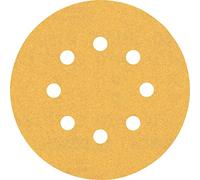 Bosch 50x Feuilles abrasives EXPERT C470 à 8 trous (pour Peinture sur bois, Bois dur, Ø 125 mm, Grain 150, Professional Accessoire Ponceuse excentrique, Ponceuse excentrique)