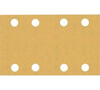Bosch 50x Feuilles abrasives EXPERT C470 à 8 trous (pour Peinture sur bois, Bois dur, Ø 80x133 mm, Grain 180, Professional Accessoire Ponceuse vibrante)