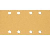 Bosch 50x Feuilles abrasives EXPERT C470 à 8 trous (pour Peinture sur bois, Bois dur, Ø 93x186 mm, Grain 80, Professional Accessoire Ponceuse excentrique)