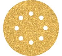 Bosch 50x Feuilles abrasives EXPERT C470 à 8 trous | pour Peinture sur bois, Bois dur, Grain 40, Professional Accessoire Ponceuse excentrique, Ponceuse vibrante