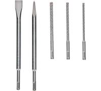Bosch 5x Coffret de forets et burins PRO SDS plus-4C | pour Béton, Brique, Ø 6,00, 8,00, 10,00 mm Professional Accessoire Marteau burineur, Brise-béton