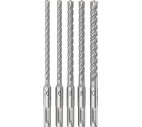 Bosch 5x Coffret de forets pour perforateur PRO SDS plus-5X (pour Béton, Briques silicocalcaires, Ø 6,0, 6,0, 8,0, 8,0, 10,0 mm, Professional Accessoire Marteau burineur, Brise-béton)