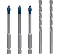 BOSCH Coffret mixte de 5 forets EXPERT HEX-9 HardCeramic 6 mm, 5 pieces 2608900596