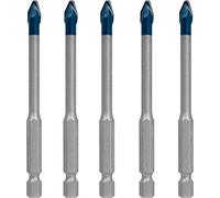 Bosch 5x Coffrets de forets EXPERT HEX-9 Hard Ceramic (pour Carrelages durs, Carreaux tendres, Ø 6 mm, Professional Accessoire Perceuse/Visseuse à percussion, Perceuses/visseuses rotatives)