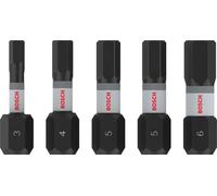 Bosch 5x Embout PRO Hex Impact | Longueur 25, 25, 25, 25 mm Professional Accessoire Visseuse, Perceuses/visseuses rotatives