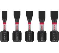 BOSCH Embouts PRO SL Impact, SL4.5, SL5.5 (x2), SL5.5, SL6.5, 25 mm, 5 pieces 2608521U60