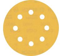 Bosch 5x Feuilles abrasives EXPERT C470 à 8 trous (pour Peinture sur bois, Bois dur, Ø 115 mm, Grain 400, Professional Accessoire Ponceuse excentrique, Ponceuse excentrique)