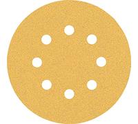 Bosch 5x Feuilles abrasives EXPERT C470 à 8 trous (pour Peinture sur bois, Bois dur, Ø 125 mm, Grain 80, Professional Accessoire Ponceuse excentrique, Ponceuse excentrique)