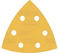 Bosch 5x Feuilles abrasives EXPERT C470 (pour Peinture sur bois, Bois dur, Ø 93x93 mm, Grain 400, Professional Accessoire Ponceuse Delta)