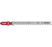 Bosch 5x Lame de scie sauteuse PRO Plastics PVC clean T102H (pour Plastiques, Plastiques, Longueur 100 mm, Professional Accessoire Scie sauteuse)