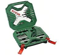Bosch 60 pièces Ensemble de forets et de tournevis en titane X-Line (pour bois, pierre et métal, accessoires perceuses)