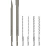 Bosch 6x Coffret de forets et burins PRO SDS plus-4C (pour Béton, Brique, Ø 5-8, 10,0 mm, Professional Accessoire Marteau burineur, Brise-béton)