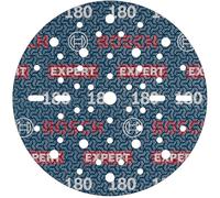 Bosch 6x Disque abrasif sur support plastique résistant et flexible EXPERT O780, 150 mm (pour Bois dur, Peinture sur bois, Ø 150 mm, Grain 180, Professional Accessoire Ponceuse excentrique)