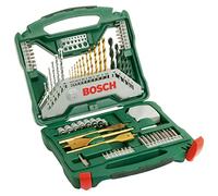 Bosch 70 pièces Ensemble de forets et de tournevis en titane X-Line (pour bois, pierre et métal, accessoires perceuses)